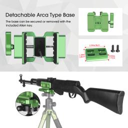 Manbily arma rifle tripé braçadeira adaptador para caça de alumínio tiro vara resto tripés rifle sela montagem com arca suíço - Image 2