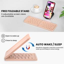 Teclado dobrável bluetooth portátil, acessórios de computador, apto para ios, android, windows, tablet, telefone móvel - Image 2