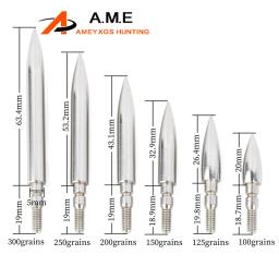 30 pçs 100/125/150/200/250/300 grãos ponta de flecha alvo 5/16 9/32 19/64 linha universal tiro com arco caça cabeça de flecha - Image 1