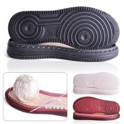 1 par de solas de borracha macia, solas de linha de gancho tecidas à mão, remendo de sapato antiderrapante, substituição de reparo durável para sapatos de bota - Image 1