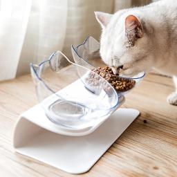 Tigela dupla slip com suporte para cães e gatos, pote de comida e água ideal para alimentação de animais de estimação - Image 1