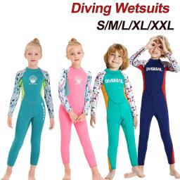 Terno de mergulho em neoprene para crianças Roupas de surf One Piece Beachwear Fato de banho Proteção UV Esportes aquáticos Fatos de natação 2,5mm - Image 1