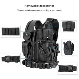 Ajustável Molle Tactical Vest, Armadura de Combate, Coletes para Segurança, Caça do Exército, Ao ar livre, CS Game, Jaqueta de Treinamento Airsoft - Image 2