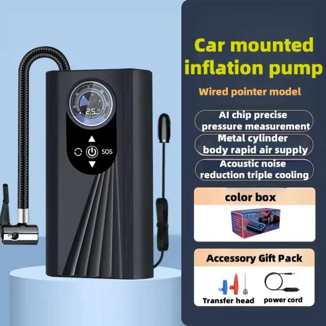 Portátil Digital Inflador de Pneu Sem Fio para Carros, Bicicletas e Bolas