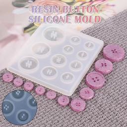 Molde De Silicone Artesanal Criativo, Buraco De Resina DIY, Botão Pingente, Molde de Arte Antiaderente, Ferramentas De Cozimento De Bolo, Acessórios - Image 1