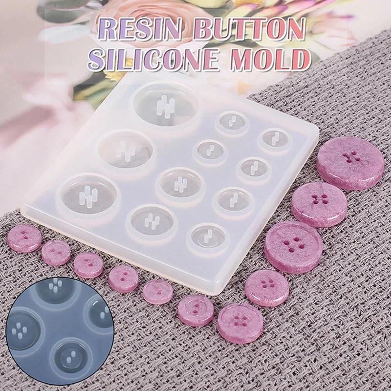 Molde De Silicone Artesanal Criativo, Buraco De Resina DIY, Botão Pingente, Molde de Arte Antiaderente, Ferramentas De Cozimento De Bolo, Acessórios - Image 1