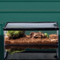 Vidro tanque réptil para dragões barbudos, anfíbios terrário, vista completa, visualmente atraente, caixa para réptil - Image 4