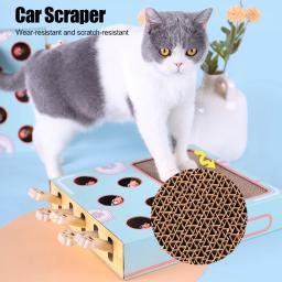 Caixa de jogo educacional interativa do gato do labirinto, Hit Gophers, Vara engraçada, 3 em 1 brinquedo do gato, Chase Hunt Mouse com Scratcher - Image 3
