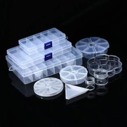 Caixa De Armazenamento De Jóias De Plástico Transparente, compartimento, Recipiente Ajustável, Caixas, Contas, Anel, Brinco, Caso Organizador, 8 Estilos - Image 4