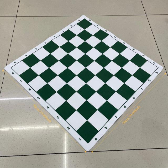 Placa de Xadrez Portátil em Falso Couro de Plutônio, Macia e Durável, 50cm/19.7 inch, 1 Unidade