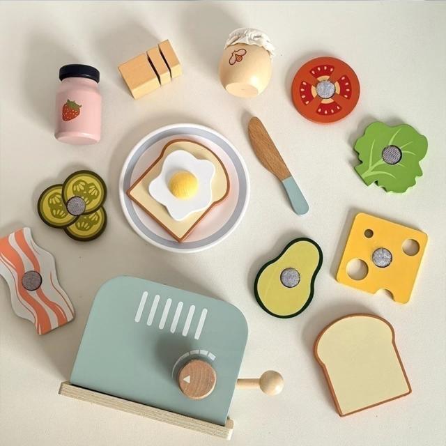 Brinquedo Máquina de Fazer Pão Madeira Brinquedo Educativo 1 Unidade