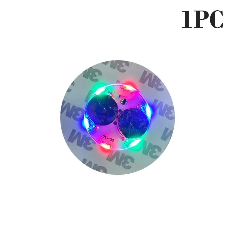 80//20/1 pçs garrafa luminosa adesivos luzes 6cm led coaster lâmpadas para barra de natal ktv festa de casamento cocktail bebida copos vaso decoração - Image 1