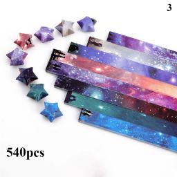 Colorido Star Strip Origami Set, Dobre a mão, DIY Gift Paper, Decoração do lar, 540pcs - Image 5