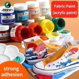 A pintura permanente da tela ajustou pinturas acrílicas da matéria têxtil 50ml/garrafa para a madeira da lona da roupa impermeável - Image 1