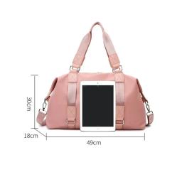 Bolsa de yoga portátil à prova d'água, grande capacidade, cor sólida, fitness, feminina, separação molhada e seca, bolsa de bagagem, esportes - Image 3