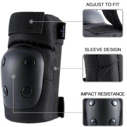 Almofadas de joelho e cotovelo para adultos e crianças, equipamento de proteção para patinação de patins, protetor de pulso, skate 6 em 1 - Image 2
