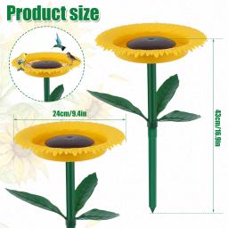 Girassol pássaro ao ar livre alimentador de plástico resistente às intempéries alimentador de beija-flor suprimentos para animais de estimação observador de pássaros selvagens decoração de jardim estaca - Image 3
