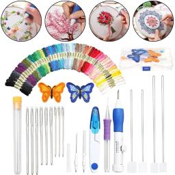 DIY Magic Embroidery Pen Set Kit Punch Needle Ferramenta de costura Costura de vestuário Remendo de tecelagem Acessórios de tricô - Image 2