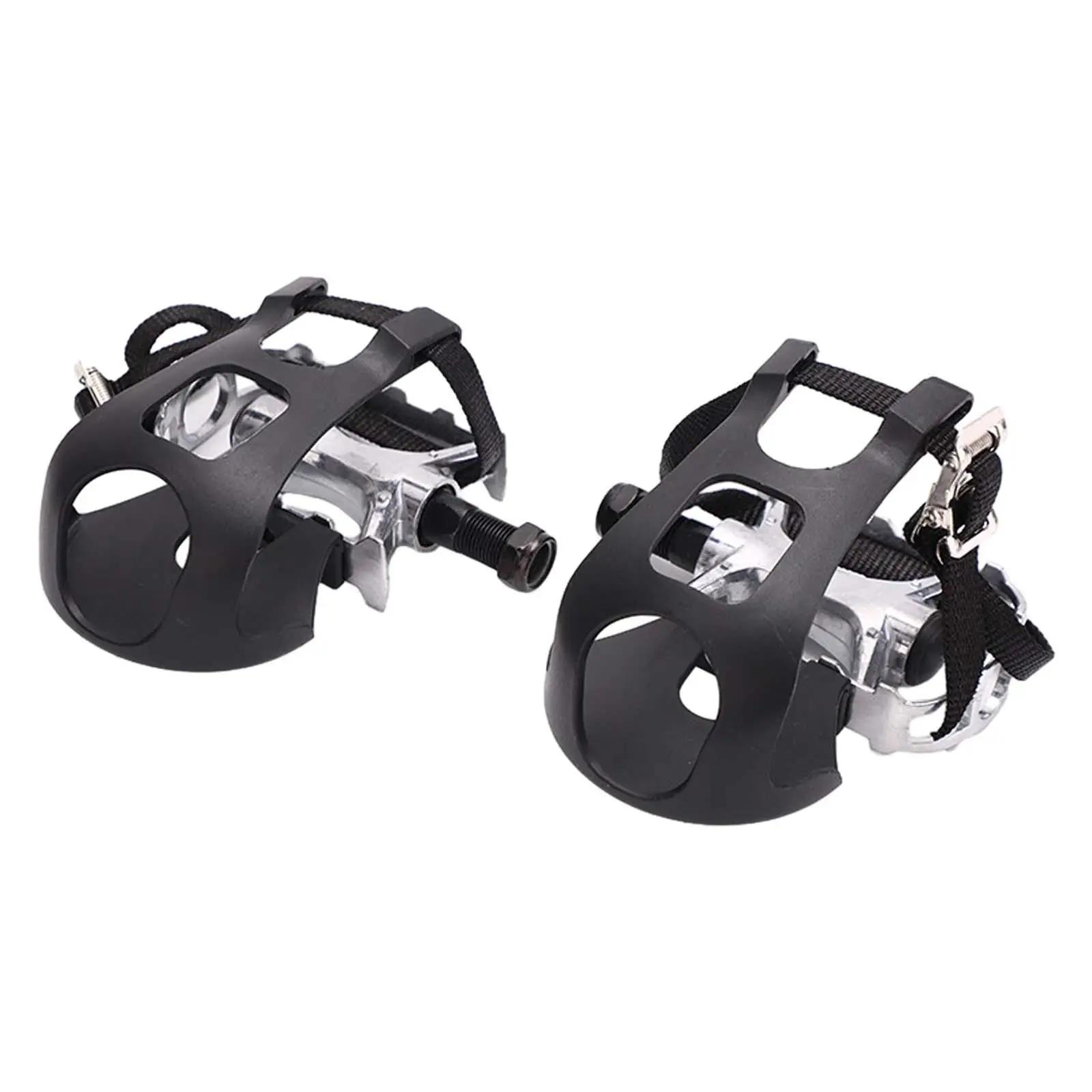Pedais com clipes e correias, pedais de bicicleta, ciclismo, gaiola - Image 1