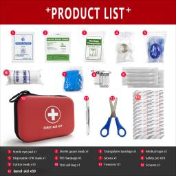 90 pçs portátil kit de saco de primeiros socorros médicos de emergência para viagens ao ar livre do agregado familiar equipamentos acampamento medicina sobrevivência - Image 1