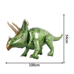 1pcs Grande 4D Dinossauro Foil Balões Selva Animal Baby Boys Festa de Aniversário Decors Jurassic Standind Dragão Crianças Brinquedos Air Globos - Image 6