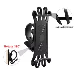 Suporte do telefone universal para bicicleta e motocicleta, suporte do telefone do silicone com 360 ° ajustável - Image 5
