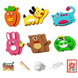 Kits educativos de brinquedo para crianças, artesanato e costurar, feltro animais brinquedos para crianças, estilo aleatório - Image 6
