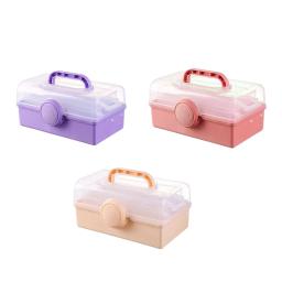 Organizador de suprimentos de costura de grande capacidade Caixa de ferramentas para costura, brinquedos infantis, unhas fazendo conjuntos, presentes para meninas - Image 1