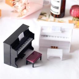 Dollhouse Acessórios com microfone para boneca em miniatura, instrumentos musicais, trompete, violino, guitarra, modelo piano, bateria, escala 1/12 - Image 2