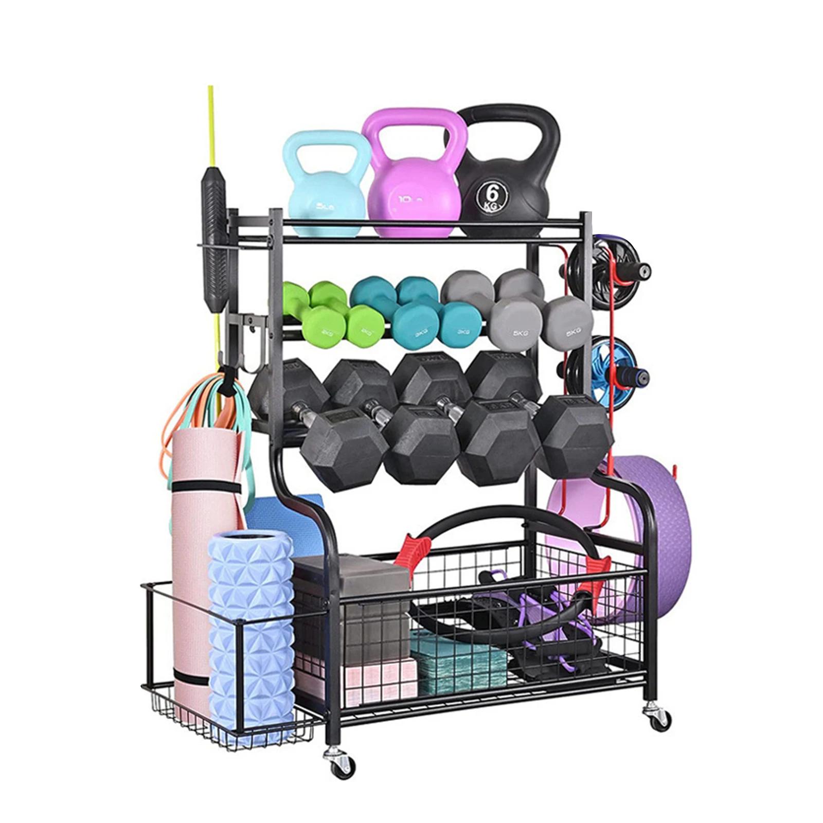 Rack De Armazenamento De Equipamentos De Ginástica, Equipamento De Treino, Organizador De Armazenamento Para Bolas, Halteres, Rolo De Espuma, Tapetes De Ioga, Kettlebells, Heavy Duty - Image 1