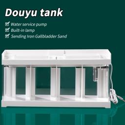 Mini aquário com filtro LED Light, conjunto de tanques de peixes, 2-4 design de grade, aquário pequeno, tanque de peixes para escritório e sala de estar aquario kit completo - Image 5