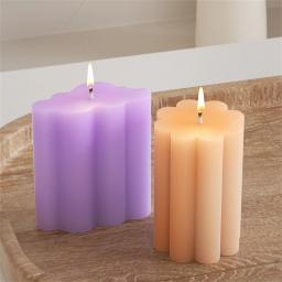 Molde De Vela Cilíndrica De Silicone, Velas Perfumadas Artesanais, Moldes De Artesanato De Sabão, Gesso De Resina, Fabricação De DIY, Decoração De Jantar Em Casa, Estrela e Lua - Image 6