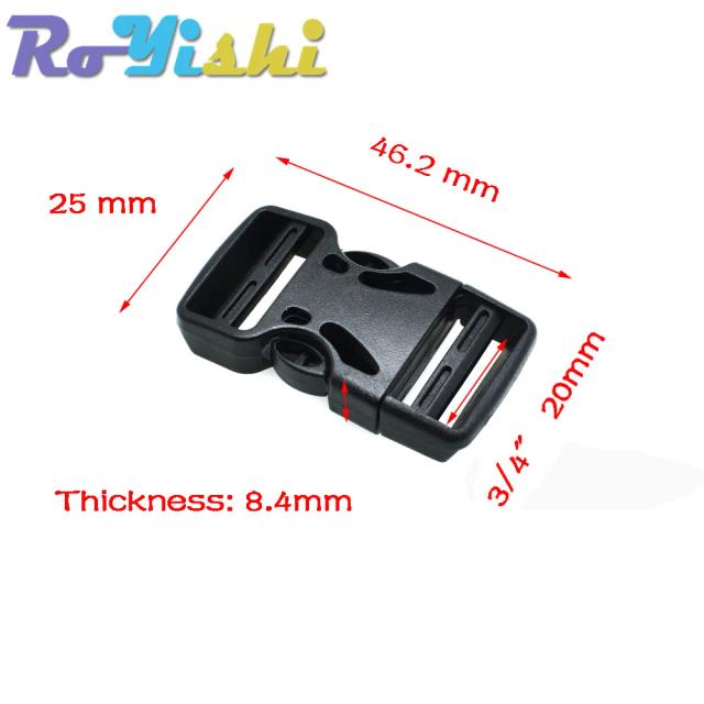 Fivela Ajustável Dupla de Plástico para Mochilas e Bagagens - Ideal para Esportes ao Ar Livre e Acessórios de Viagem