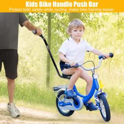 Zukka crianças treinamento de bicicleta push handle destacável crianças aprendizagem lidar com push bar barra de equilíbrio de segurança para crianças bicicletas - Image 2