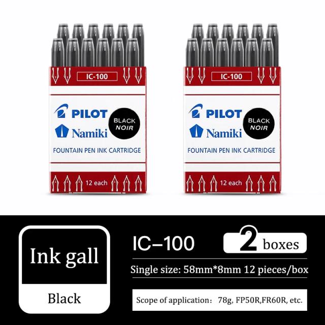 Cartucho de Tinta Descartável Piloto IC-50 para Caligrafia e Canetas Gel - Kit Completo de Recarga e Papelaria 78g
