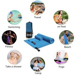 De secagem rápida esportes toalha 73x149cm, azul, cinza, verde, laranja, natação, ginásio, fitness, camping, corrida, praia, lavável - Image 6