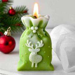 Saco de presente de natal vela molde de silicone diy alívio elk árvore enfeites de natal artesanal aroma cera artesanato resina molde férias casa deco - Image 4