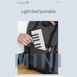 Mini teclado usb portátil, 25 teclas, com acorde inteligente, modos de escala, arpejador para música - Image 1