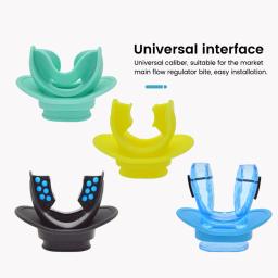 Silicone Bocal Respiração para Mergulho, Mordida Resistente, Ergonômico, Universal Calibre, Equipamento de Mergulho - Image 3