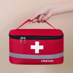 Saco portátil do armazenamento da medicina, Saco de resgate ao ar livre para primeiros socorros, Kit médico de grande capacidade, Organizador para crianças - Image 4