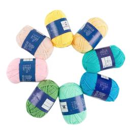 Leite algodão tricô fios de lã, bordado, tingido, tecidos à mão, crochê artesanato, suéter, chapéu, bonecas, ferramentas de costura, A2, 50g, 5Ply - Image 6
