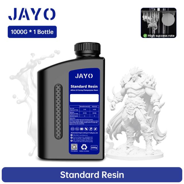 Resina JAYO-UV para Impressão 3D LCD - Material Vegetal ABS e Nylon, Cura UV Rápida, 405nm, 1kg