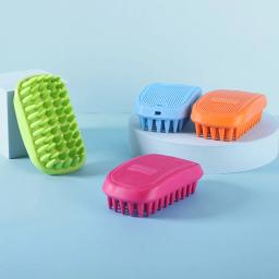 Cão e gato Massagem Escova, Combs Cleaner, Puppy Hair Removal Slicker Brushes, Wash Tools, Soft Gentle Silicone Cerdas, Pet Products - Image 3