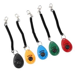 Produtos para animais de estimação gato cão treinamento clicker plástico novos cães clique trainer ajuda ajustável alça de pulso som chaveiro cão repeller - Image 3