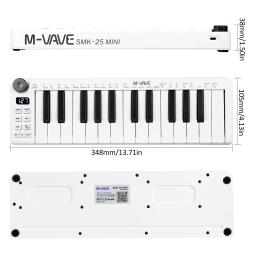 M-VAVE-Mini Teclado MIDI, Recarregável, 25-Teclas, Mini, Portátil, USB, Controlador - Image 6