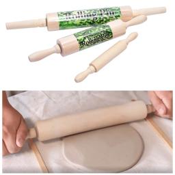 Rolo de argila de madeira maciça lama rolando argila polímero diy placa de lama cerâmica ferramenta de moldagem pressionando lama pedaço rolo ferramenta cerâmica - Image 1
