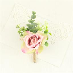 YO CHO-Corsage de pulso para casamento, madrinha, seda rosa flor, festa, baile, menina - Image 6