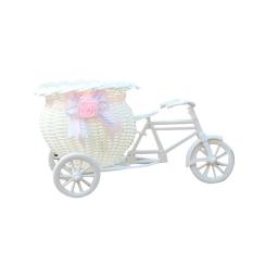 Bicicleta criativa decorativa cesta de flores, ornamento nostálgico para casa, flor artificial triciclo, ornamento do jardim - Image 6