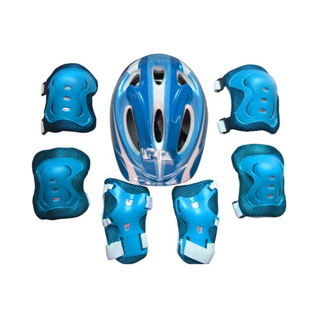 Kit de Equipamentos de Proteção para Crianças: Capacete, Joelheiras, Cotoveleiras e Protetores de Pulso para Skate e Ciclismo - Tamanho Ajustável com 7 Peças