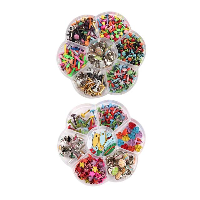 Mini Brads Coloridos para Scrapbooking e Artesanato DIY